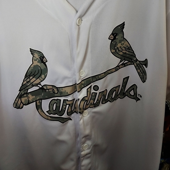 St. Louis Cardinals adult SGA XL Camo military baseball Jersey NWOT - Picture 12 of 15